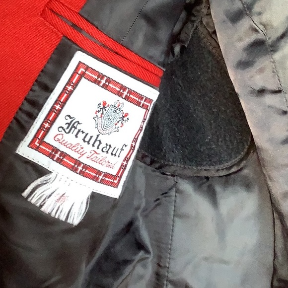 EUC Vintage 1960 Fruhauf Cardinal Red & Black Marching Band Uniform Jacket - Picture 8 of 11